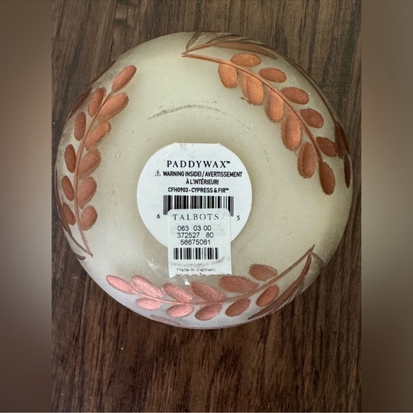 PADDYWAX Cypress & Fir - 14 oz white Glass with copper metallic branch Etching - Picture 12 of 13